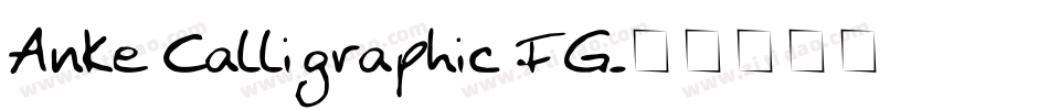 Anke Calligraphic FG字体转换